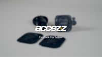 Accezz EasyLock Support de téléphone de voiture - Avec coque Apple iPhone 14 Pro - Grille de ventilation - Rotation à 360 degrés - Noir