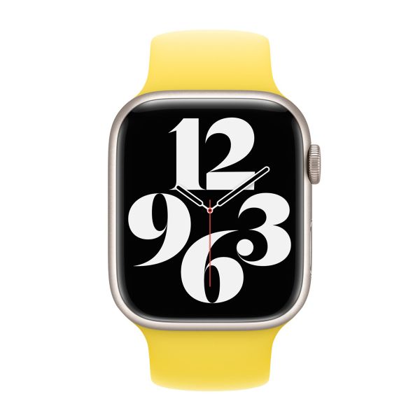 Apple Bracelet Boucle unique en Silicone Apple Watch | 44/45/46/49 mm - Taille 3 - Canary Yellow