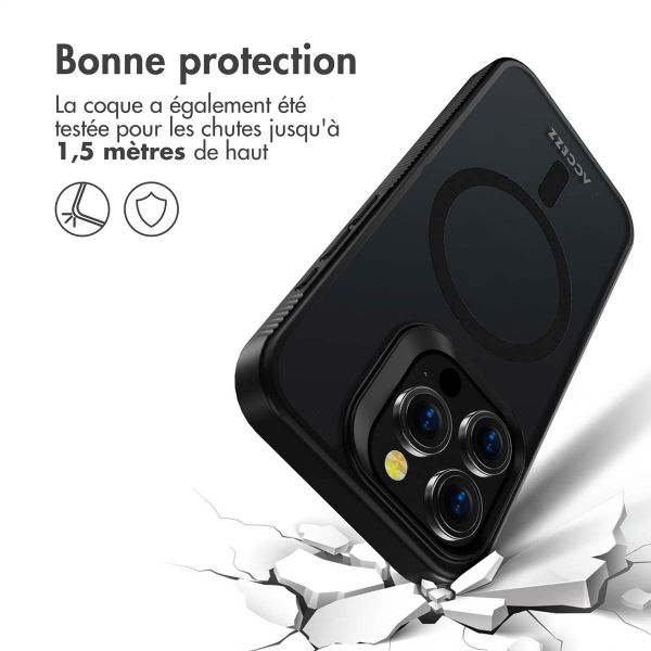 Accezz Coque Givrée Robuste avec MagSafe Apple iPhone 14 Pro - Noir