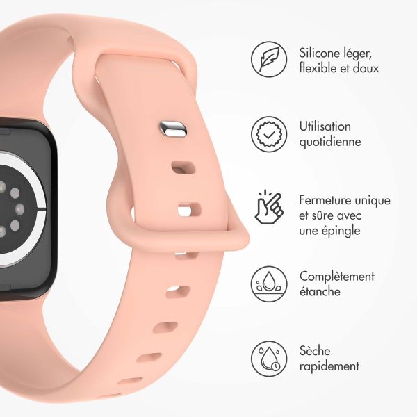 imoshion Bracelet en silicone⁺ Apple Watch | 38/40/41/42 mm - Taille S/M - Vintage Rose