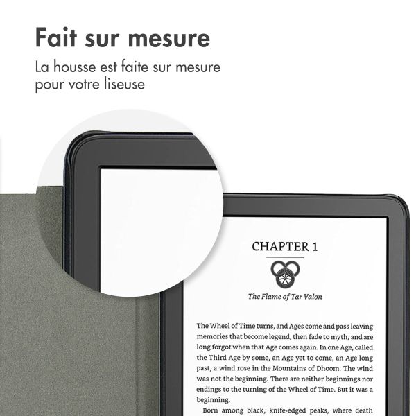 imoshion Étui de liseuse portefeuille Canvas Amazon Kindle (2024) / Amazon Kindle (2022) 11th gen - Violet