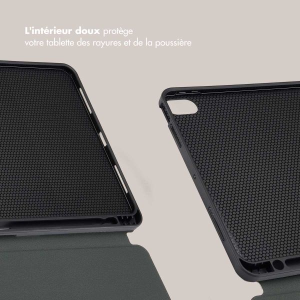 Selencia Coque tablette Vivid Apple iPad Air 11 pouces (2026) M4 / (2025) M3 / (2024) M2 / Air 5 (2022) / Air 4 (2020) - Art Wave Black