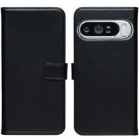 Selencia Étui portefeuille en cuir véritable Google Pixel 10 Pro XL - Noir