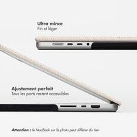 Selencia Coque tissée Apple MacBook Air 13 pouces (2018-2020) - Beige