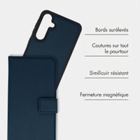 imoshion Étui portefeuille luxe 2-en-1 amovible Samsung Galaxy A55 - Bleu