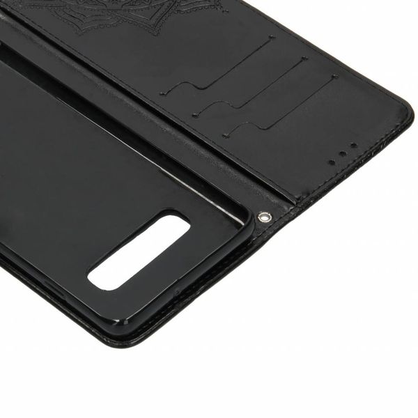 Etui de télephone portefeuille Mandala Samsung Galaxy S10 - Noir