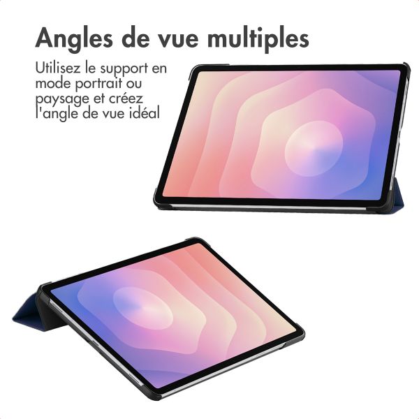 imoshion Coque tablette Trifold Samsung Galaxy Tab S11 - Bleu foncé