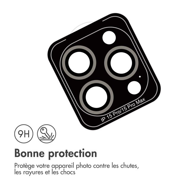 imoshion Lot de 2 protections d'objectif de caméra Apple iPhone 15 Pro / 15 Pro Max - Natural Titanium