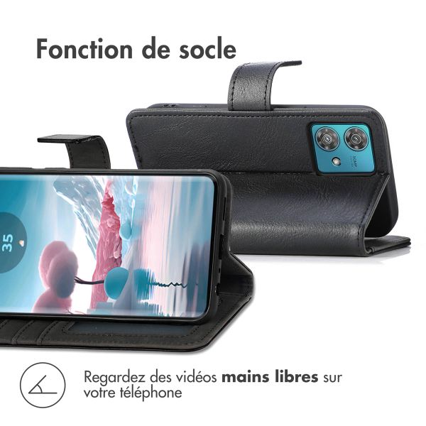 imoshion Étui de télephone portefeuille de luxe Motorola Edge 40 Neo - Noir
