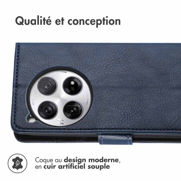 imoshion Étui de télephone portefeuille de luxe OnePlus 12 - Bleu foncé