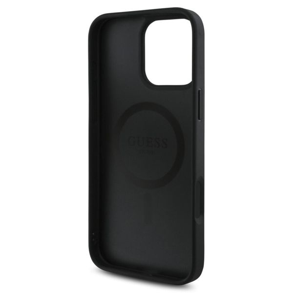 Guess Coque 4G Metal Logo MagSafe Apple iPhone 16 Pro - Noir
