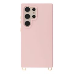 Selencia Coque arrière Rivièra avec MagSafe avec crochets amovibles Samsung Galaxy S24 Ultra - Sorbet Pink