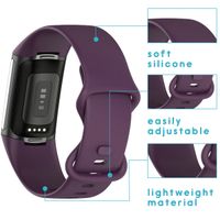 imoshion Bracelet sport en silicone Fitbit Charge 5 / 6 - Taille S - Violet