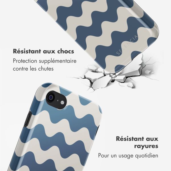 Selencia Coque arrière Vivid Apple iPhone SE (2022 / 2020) / 8 / 7 - Wave Vibes Classic Blue