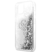Guess Coque 4G Logo Liquid Glitter Apple iPhone 13 - Argent