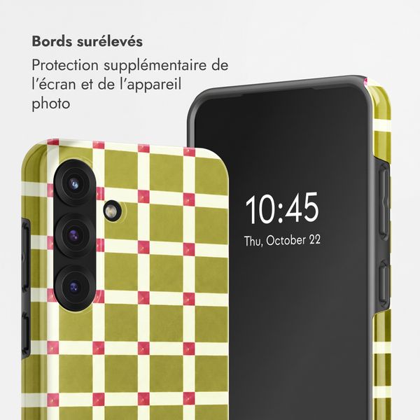 Selencia Coque arrière Vivid Samsung Galaxy S25 - Check This Olive