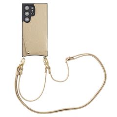 Selencia Coque de télephone Nova avec cordon et porte-cartes Samsung Galaxy S24 Ultra - Beige