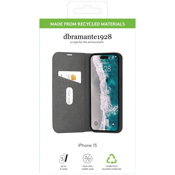 dbramante1928 Coque portefeuille Oslo Apple iPhone 15 - Noir