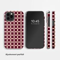 Selencia Coque arrière Vivid Apple iPhone 12 (Pro) - Check This Burgundy