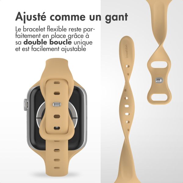 imoshion Bracelet slim en silicone Apple Watch | 38/40/41/42 mm - Walnut