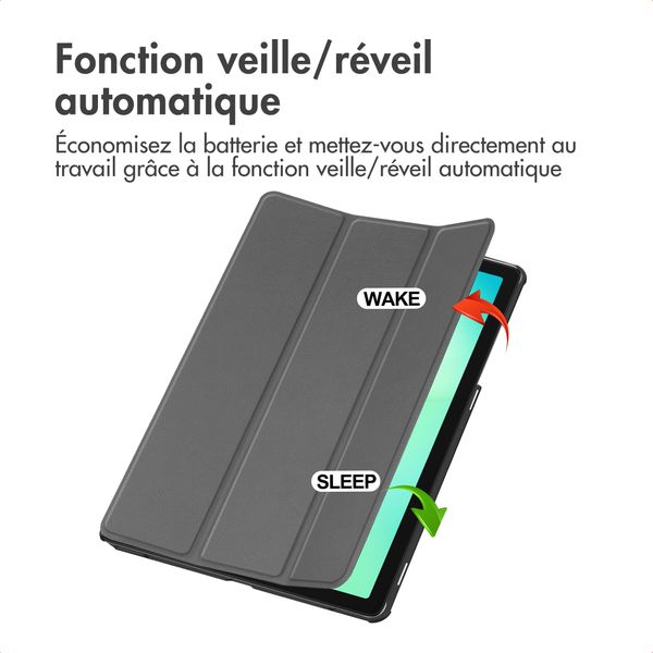 imoshion Coque tablette Trifold Samsung Galaxy Tab A11 Plus - Gris