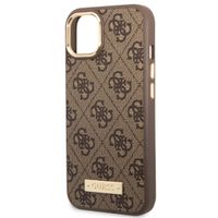 Guess Coque 4G Logo Monogram MagSafe Apple iPhone 14 - Marron
