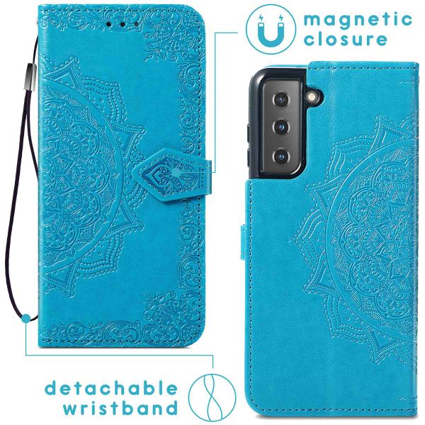 imoshion Etui de télephone Mandala Samsung Galaxy S22 - Turquoise
