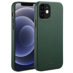 Accezz Coque arrière en cuir avec MagSafe Apple iPhone 12 (Pro) - Cedar Green