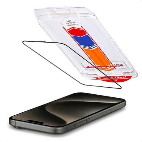 Accezz Protecteur d'écran en verre trempé + Applicateur Apple iPhone 15 Pro