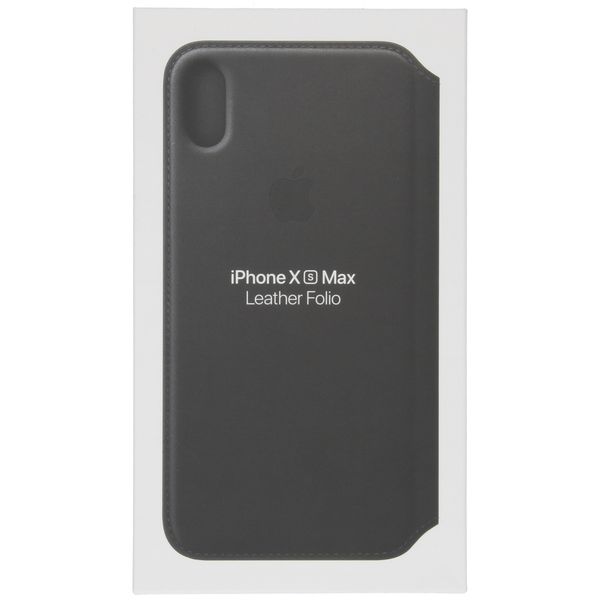 Apple Étui de télephone portefeuille Leather Folio Apple iPhone Xs Max - Noir