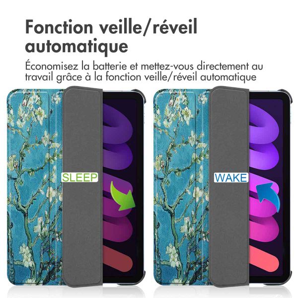 imoshion Coque tablette Design Trifold Apple iPad Mini 7 (2024) / iPad Mini 6 (2021) - Green Plant
