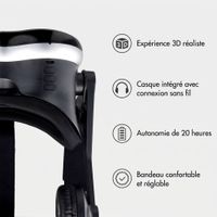 imoshion Lunettes de réalité virtuelle avec casque Bluetooth - Noir