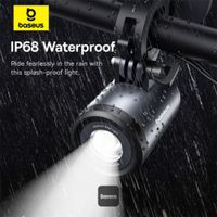 Baseus PrimeTrip support de téléphone 2-en-1 pour vélo avec lumière de vélo - Magnétique - Universel - Cosmic Black