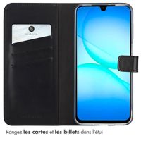 Selencia Étui portefeuille en cuir véritable Samsung Galaxy A17 (5G) / (4G) - Noir