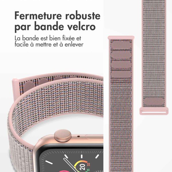 imoshion Bracelet en nylon Apple Watch | 38/40/41/42 mm - Sand Pink