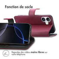 imoshion Étui de télephone portefeuille de luxe Apple iPhone 17 - Bordeaux