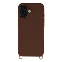 Selencia Coque arrière Rivièra avec MagSafe avec crochets amovibles Apple iPhone 16 - Choco Brown