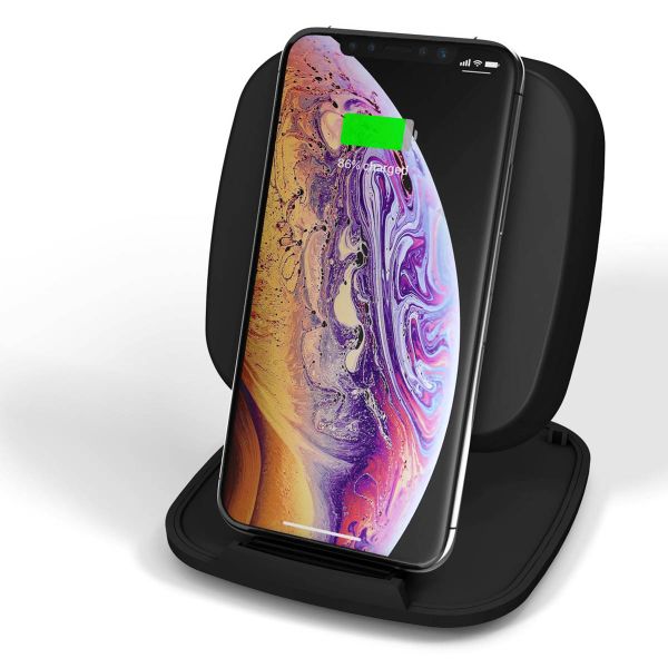 Zens Support pour chargeur rapide sans fil - Chargeur sans fil - Avec câble de charge - 10 Watt - Noir