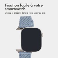 imoshion Bracelet en velours côtelé Apple Watch | 38/40/41/42 mm - Bleu clair