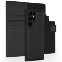Accezz Étui de téléphone portefeuille en cuir de qualité supérieure 2 en 1 Samsung Galaxy S22 Ultra - Noir