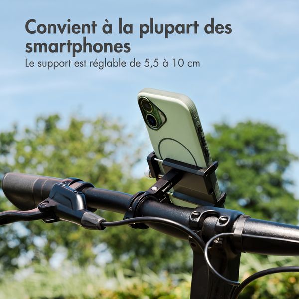 imoshion Support de téléphone en aluminium pour vélo - Léger - Universel - Noir