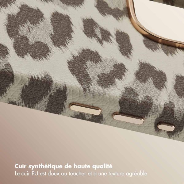 Selencia Coque Sabi imprimé panthère avec MagSafe Apple iPhone 16 Pro Max - Soft Ivory