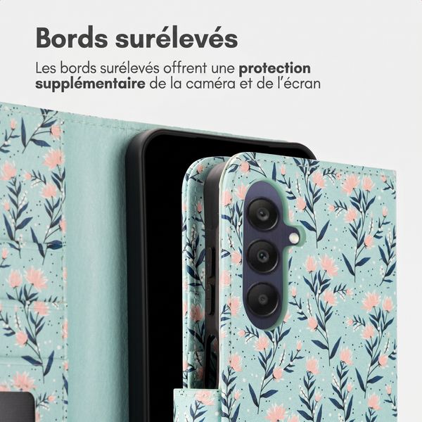 imoshion Étui de télephone portefeuille Design Samsung Galaxy A26 - Blue Flowers