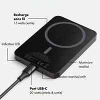 Selencia Powerbank Vivid 5 000 mAh - MagSafe et Qi - Black / Autumn Muse