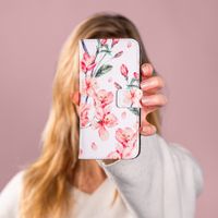 imoshion Design Softcase Bookcase Google Pixel 8 - Blossom Watercolor White