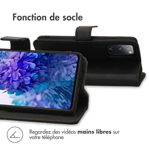 imoshion Étui de télephone portefeuille de luxe Samsung Galaxy S20 FE - Noir