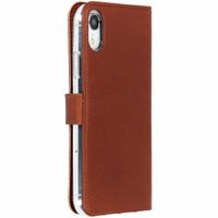 Selencia Étui portefeuille en cuir véritable Apple iPhone Xr - Marron