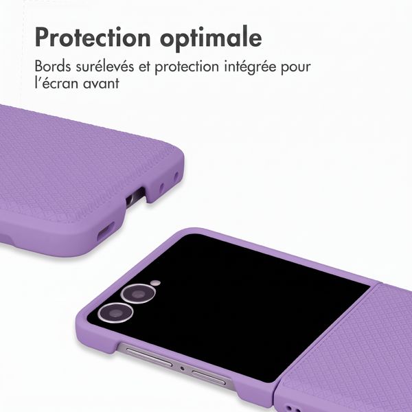 Accezz Coque arrière Grid Samsung Galaxy Z Flip 8 - Lilas