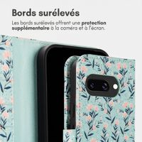 imoshion Étui de télephone portefeuille Design Google Pixel 9A - Blue Flowers