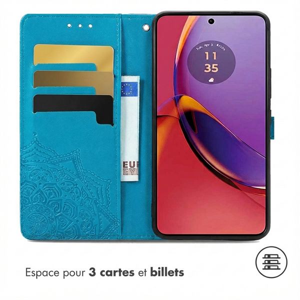 imoshion Etui de télephone Mandala Motorola Moto G84 - Turquoise